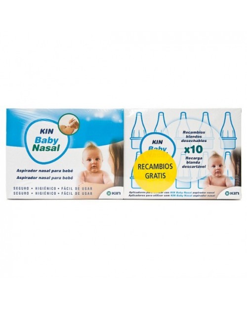 KIN BABY ASPIRADOR NASAL + 10 RECAMBIOS DESECHABLES