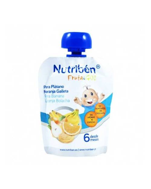 Nutriben Fruta&amp;go Pera, Platano, Naranja Galletas 90 G