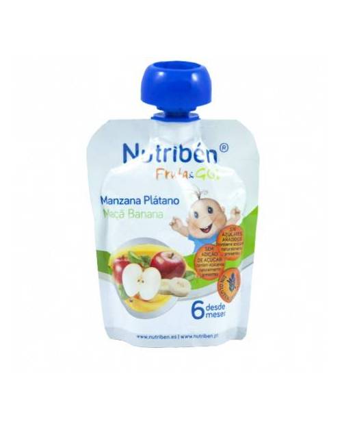 Nutriben Fruta&amp;go Manzana Platano 90 G