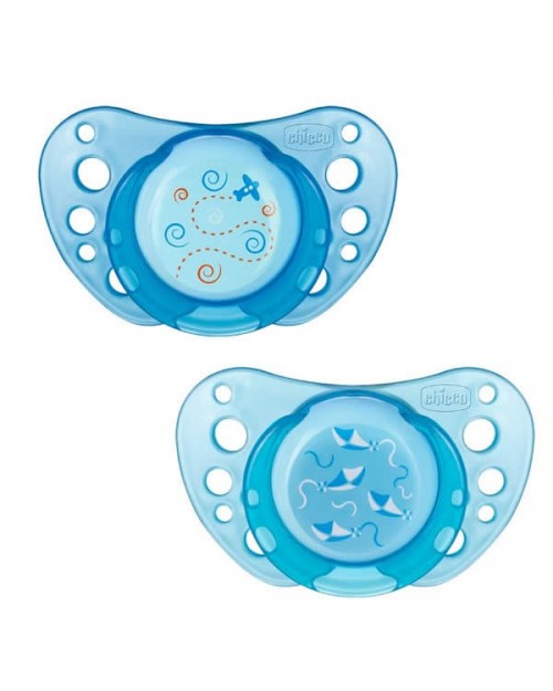 CHUPETE CHICCO PHYSIOAIR AZUL CA 0-6M 2U