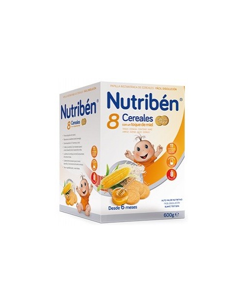 Nutriben 8 Cereales, Miel y Galletas María 600gr