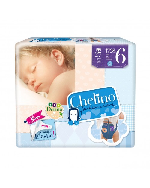 Pañal Chelino Love T/6 17-28 kg 27 uds