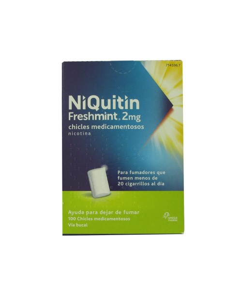 NIQUITIN MINT 2 MG CHICLES MEDICAMENTOSOS