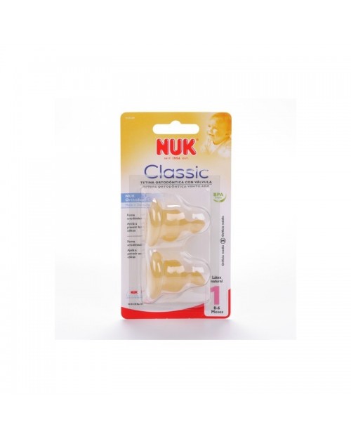 Nuk Tetina Látex T1 0-6 M Leche 2 Uds