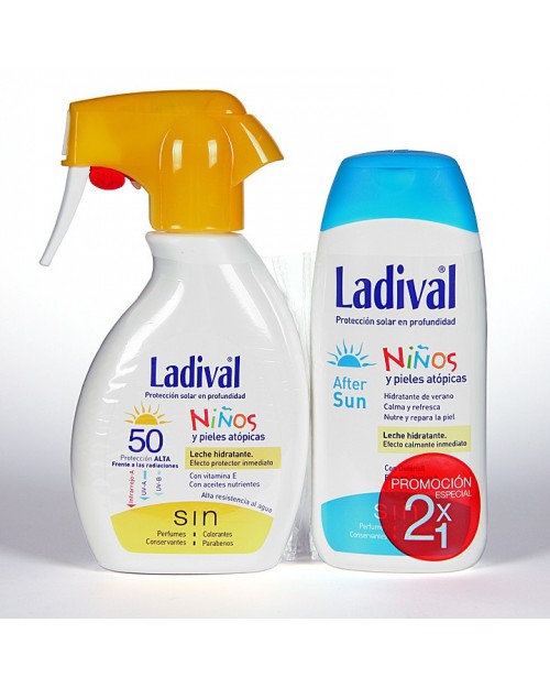 Ladival Spray Niños Pieles Atópicas SPF50 + Aftersun 200ml