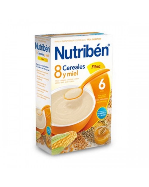 nutriben 8 cereales y miel fibra 600 gr.