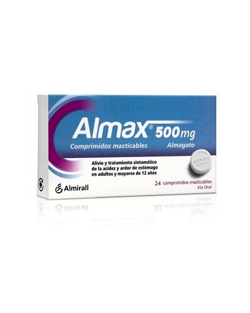 ALMAX 500 mg COMPRIMIDOS MASTICABLES