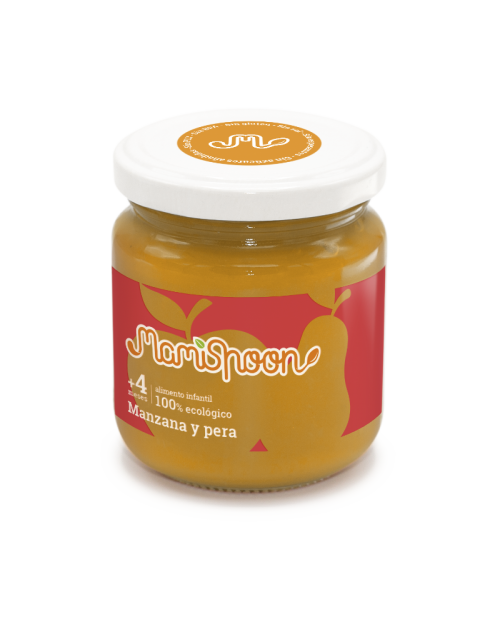 Mamispoon Tarrito Ecologico Manzana Y Pera +4m 180gr