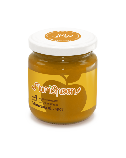 Mamispoon Tarrito Ecologico Manzana Al Vapor +4m 180gr