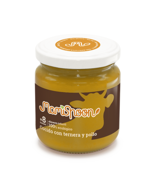 Mamispoon Tarrito Ecologico Cocido Con Ternera Y Pollo +8m 180gr