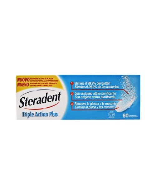 Steradent Triple Acción Plus 60 Tabletas