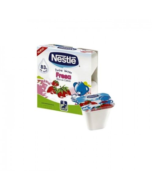 Nestlé postre lácteo fresa 4uds