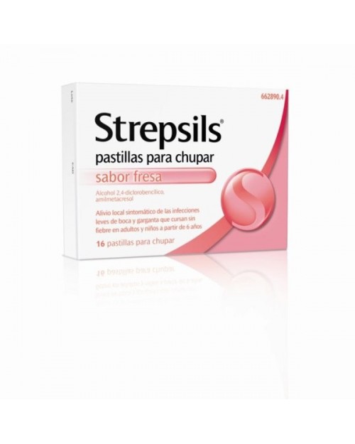 STREPSILS PASTILLAS PARA CHUPAR SABOR FRESA