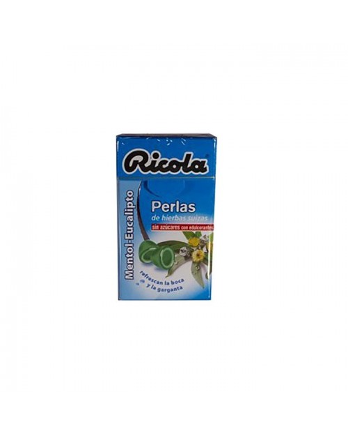 Ricola Eucalyptus perlas sin azúcar 25g