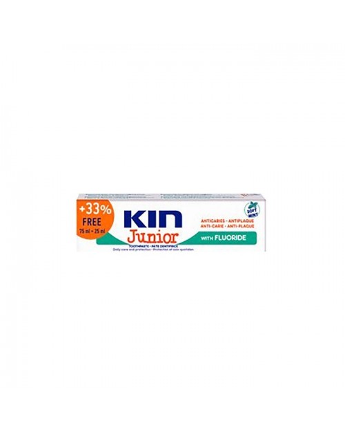 Kin Junior pasta dentífrica menta suave 75ml+25ml