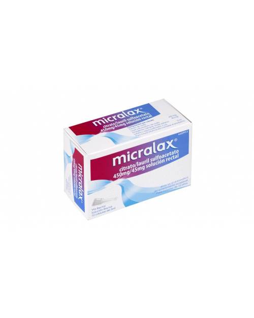 MICRALAX CITRATO/LAURIL SULFOACETATO 450 mg/45 mg solucion rectal