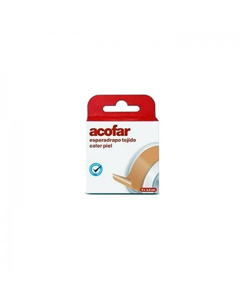 Acofar esparadrapo tejido color piel 5x1,25cm 1ud