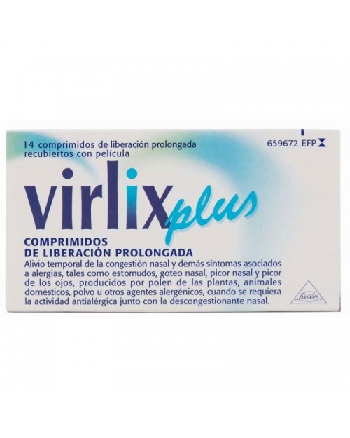 VIRLIX PLUS (5/120 MG 14 COMPRIMIDOS LIBERACION PROLONGADA )