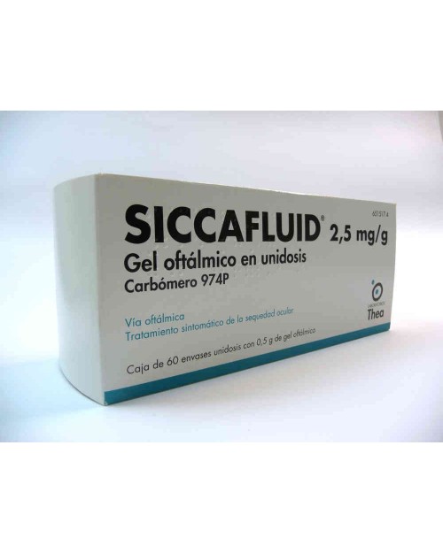 SICCAFLUID (2.5 MG/G GEL OFTALMICO 60 MONODOSIS 0.5 G )