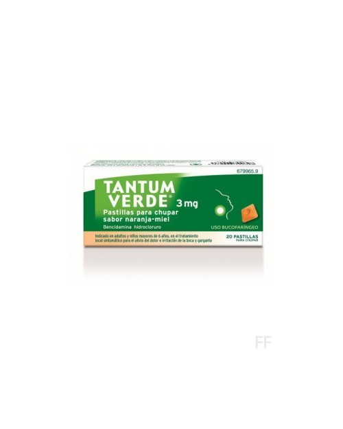 TANTUM VERDE (3 MG 20 PASTILLAS PARA CHUPAR EUCALIPTO )