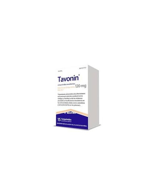 TAVONIN (120 MG 15 COMPRIMIDOS RECUBIERTOS )