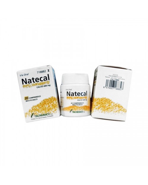 NATECAL 600 mg COMPRIMIDOS MASTICABLES