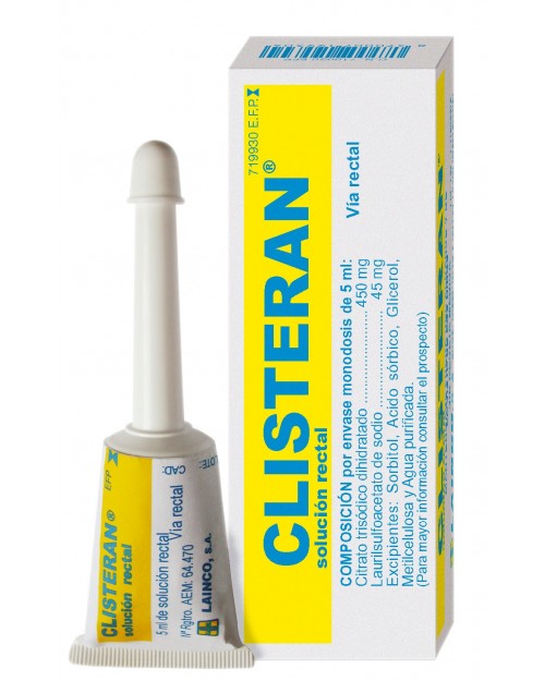 CLISTERAN 450 MG/45MG SOLUCION RECTAL