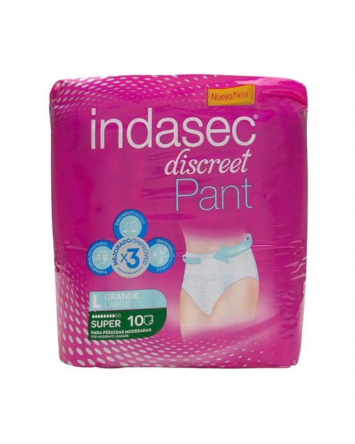 Indasec Discreet Pant Talla Super Grande 10 Uds