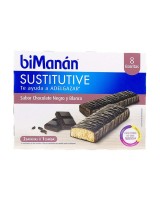 bimanan sustituye barritas chocolate negro y blanco 8ud