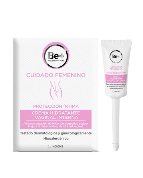 Be+ Cuidado Femenino Crema Hidratante Vaginal Interna 8Und